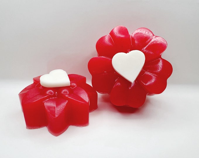 Featured listing image: Pomegranate Shave Bar - Flower Soap, Moisturizing Plant Oils