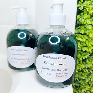 Coastal Christmas Liquid Hand Soap - Liquid Hand Soap, Handcrafted Soap