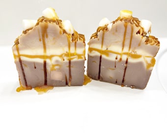 Drizzled Mallows -handcrafted soap, Holiday, all natural, cold process soap, homemade