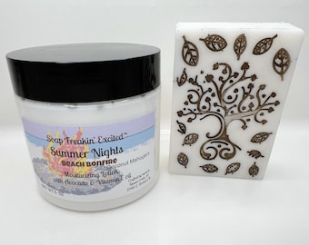 Beach Bonfire (Summer Nights) - bar soap, Lotion, Moisturizer, Handmade