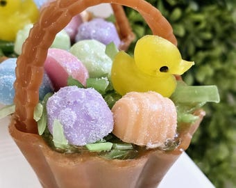 Handcrafted Easter Egg Basket Soap, Lemon Sugar Scented