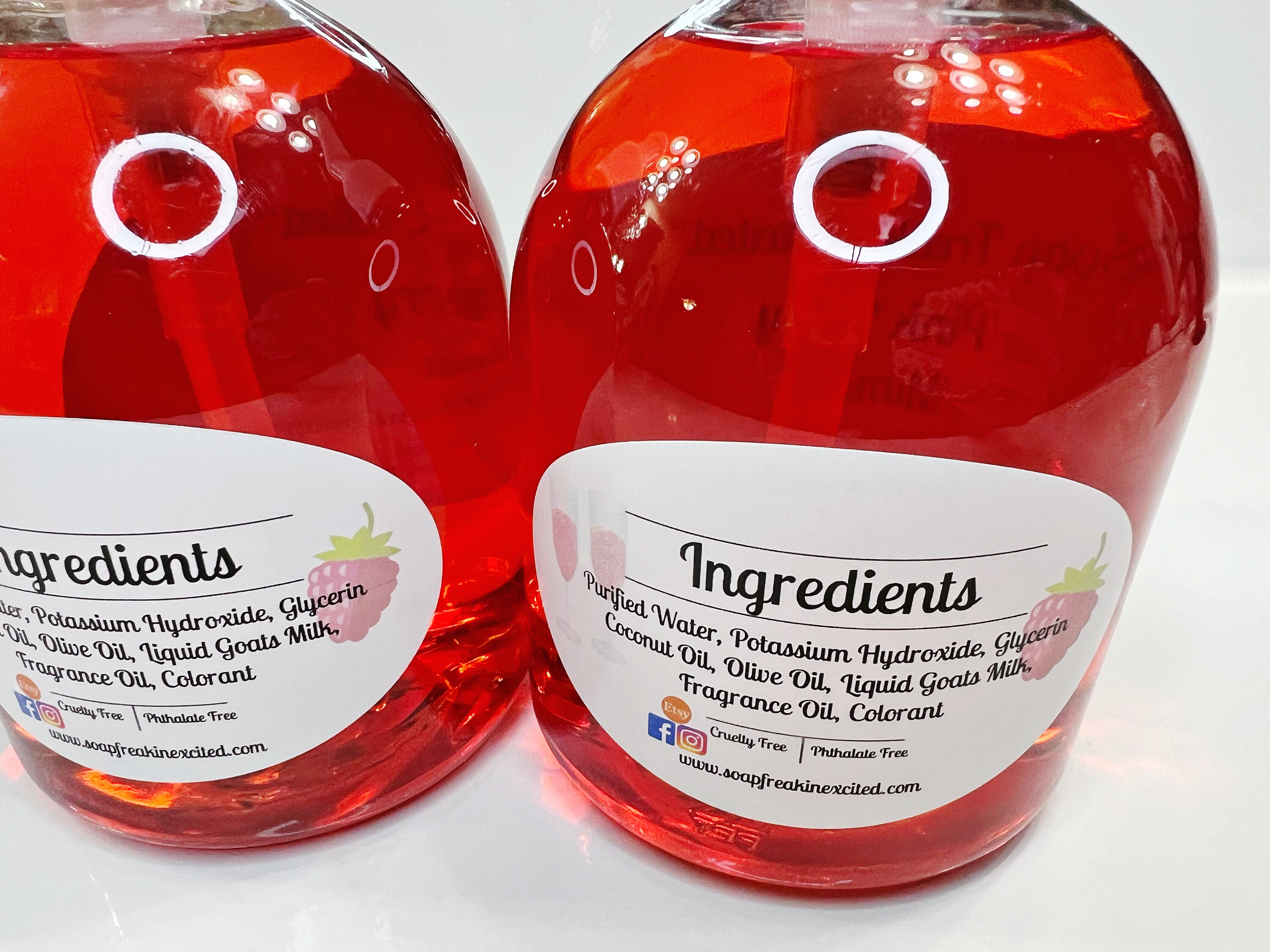 Pink Berry Mimosa - Liquid hand soap, goat milk hand soap