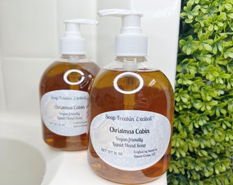 Christmas Cabin Liquid Hand Soap - Liquid Hand Soap, Handcrafted Soap