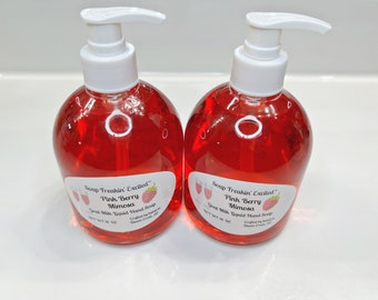 Pink Berry Mimosa - Liquid hand soap, goat milk hand soap