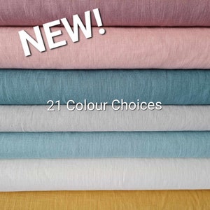 Luxurious Washed Linen-Handle Fabric by John Louden Okeo Tex Certified 140cm Wide 21 beautiful Colours by the Metre or Half Mere.