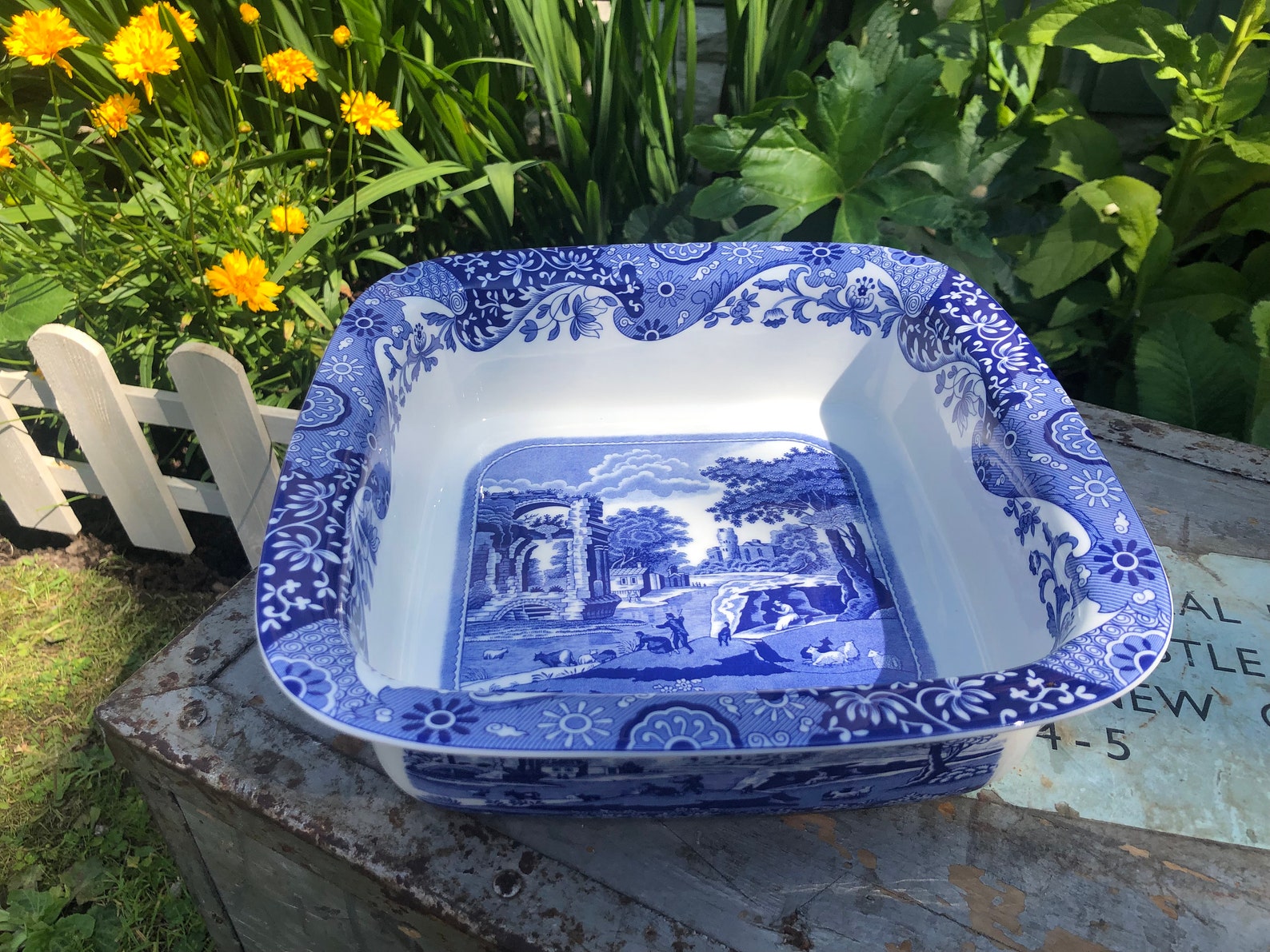Spode Blue Italian Large Square Serving/Baking Dish Etsy