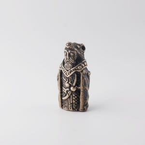 Ullr Amulet Pendant - Bronze Viking Jewelry Necklace - Pagan Heathen Deity Norse Mythology - Handmade