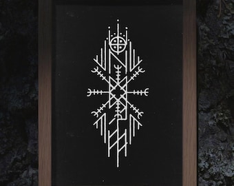 Bindrune of the Norns Poster | Norse Mythology, Viking, Pagan Folk Art, Shamanism Symbol| HUMAN MADE, No ai