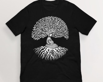 Jörd, Earthmother T-Shirt| Norse Mythology Viking Art T-Shirt | 100% Cotton Unisex Pagan Tee | HUMAN MADE, No ai