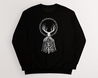 Binding of Fate Sweatshirt | Norse Mythology Viking Art Apparel | Cotton Unisex Pagan, Heathen | HUMAN MADE, No ai