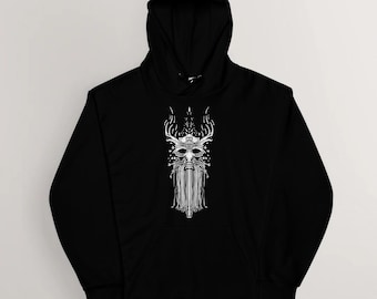 Face of Thor Hoodie | Norse Mythology Viking Art Apparel | Cotton Unisex Pagan, Heathen | HUMAN MADE, No ai