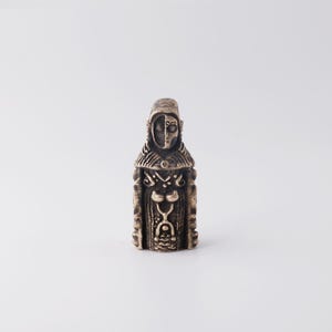 Hel Amulet Pendant - Bronze Viking Jewelry Necklace - Pagan Heathen Deity Norse Mythology - Handmade