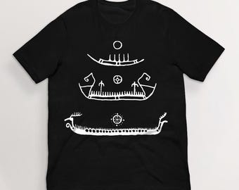 Longship Evolution Shirt| Norse Mythology Viking Art T-Shirt | 100% Cotton Unisex Pagan Tee | HUMAN MADE, No ai