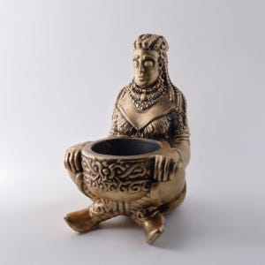Freya & Seiðrketill Wishing Well Candle Holder - Handmade Viking Altar Pagan Heathen Deity Norse Mythology