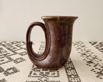 Vintage Horn Shaped Ceramic Mug