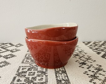 Set of 2 Ceramic Snack Bowls