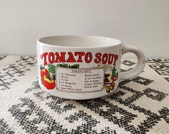 Vintage "Tomato Soup" Recipe Soup Mug