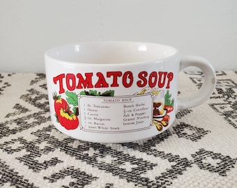 Vintage "Tomato Soup" Recipe Soup Mug