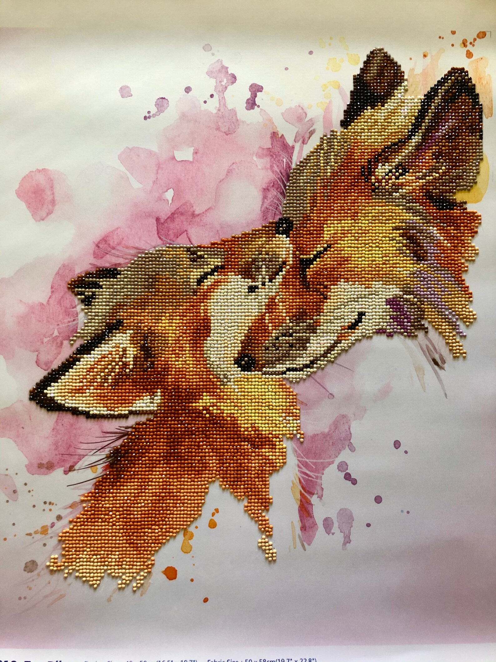 Fox Bliss Diamond Dotz Print finished size 16.5 x 19.7 | Etsy
