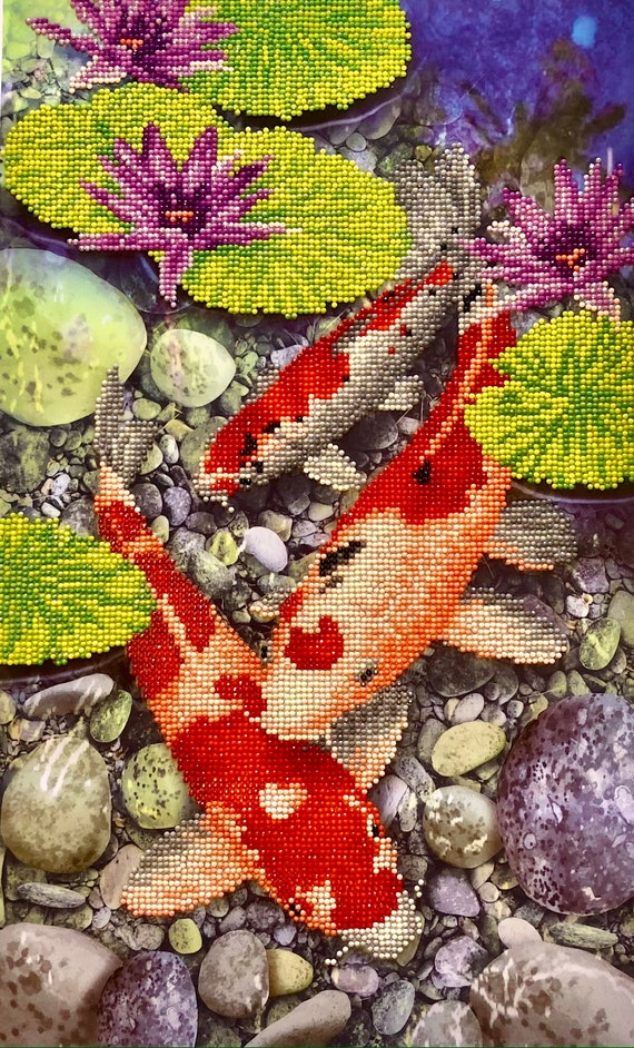 Koi Garden Diamond Dotz Print finished 