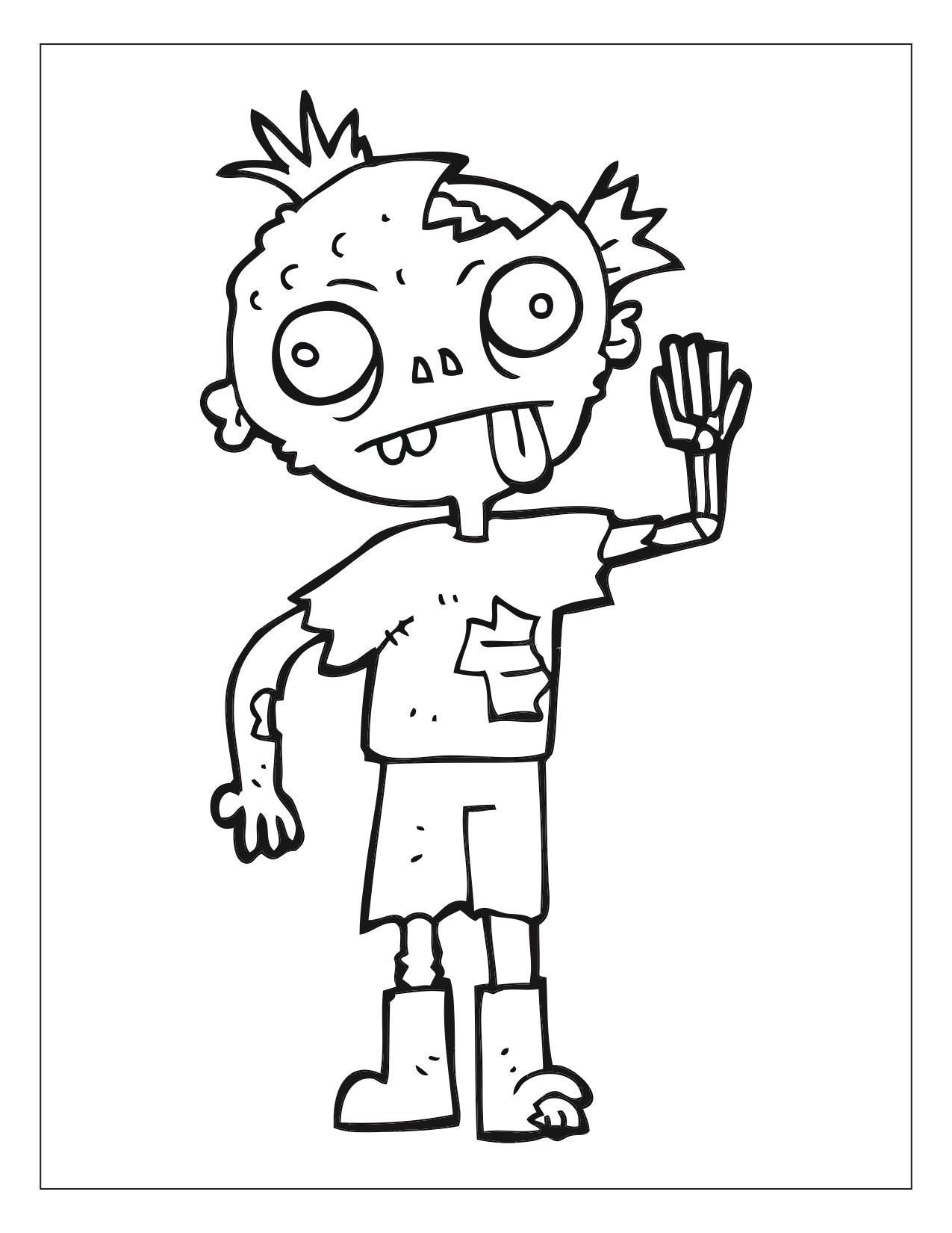 21 printable coloring pages of Zombies | Etsy