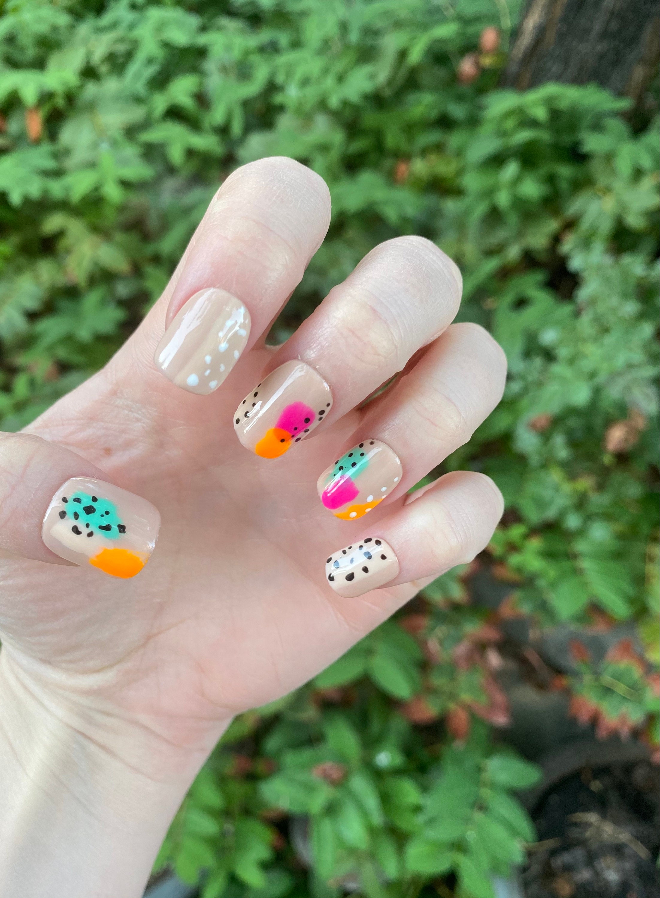 Press on Nails Mix and Match Funky Nails Glue on Nails Etsy