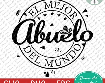 Fathers Day SVG, El Mejor Abuelo Del Mundo Svg, Funny Grandpa svg, Mi Abuelo Es Mi Heroe, Feliz Dia Del Padre Svg, Promoted to Grandpa svg