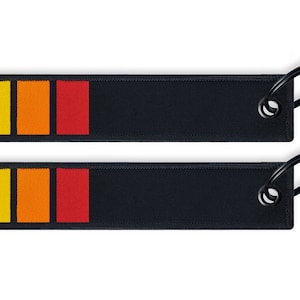 2 (Toyota Inspired) Retro Heritage Stripes Key Tag/Jet Tags