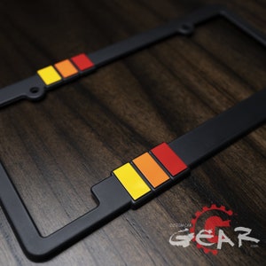 Vintage-Toyota-Retro-Style-License-Plate-Frame-TRD-Offroad-Tacoma-FJ-Cruiser-4x4
