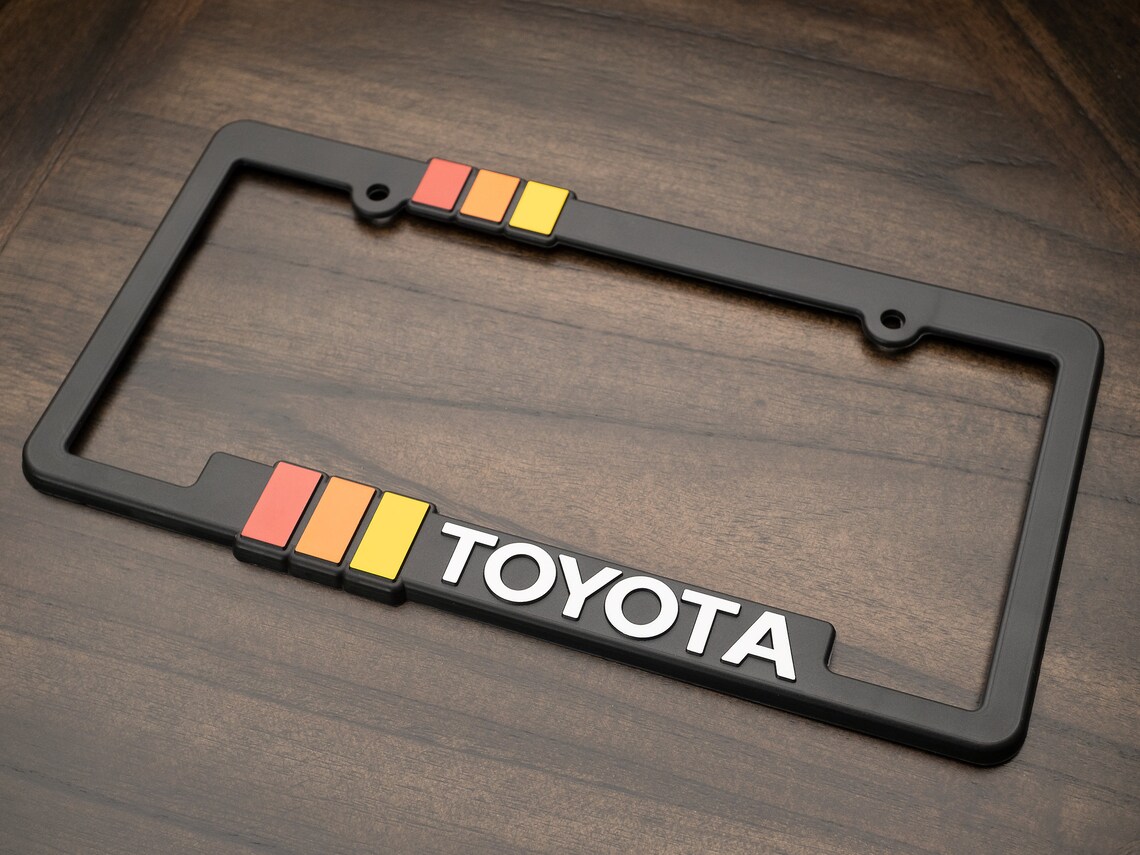VintageToyotaRetroStyleLicensePlateFrameTRDOffroadTac Etsy