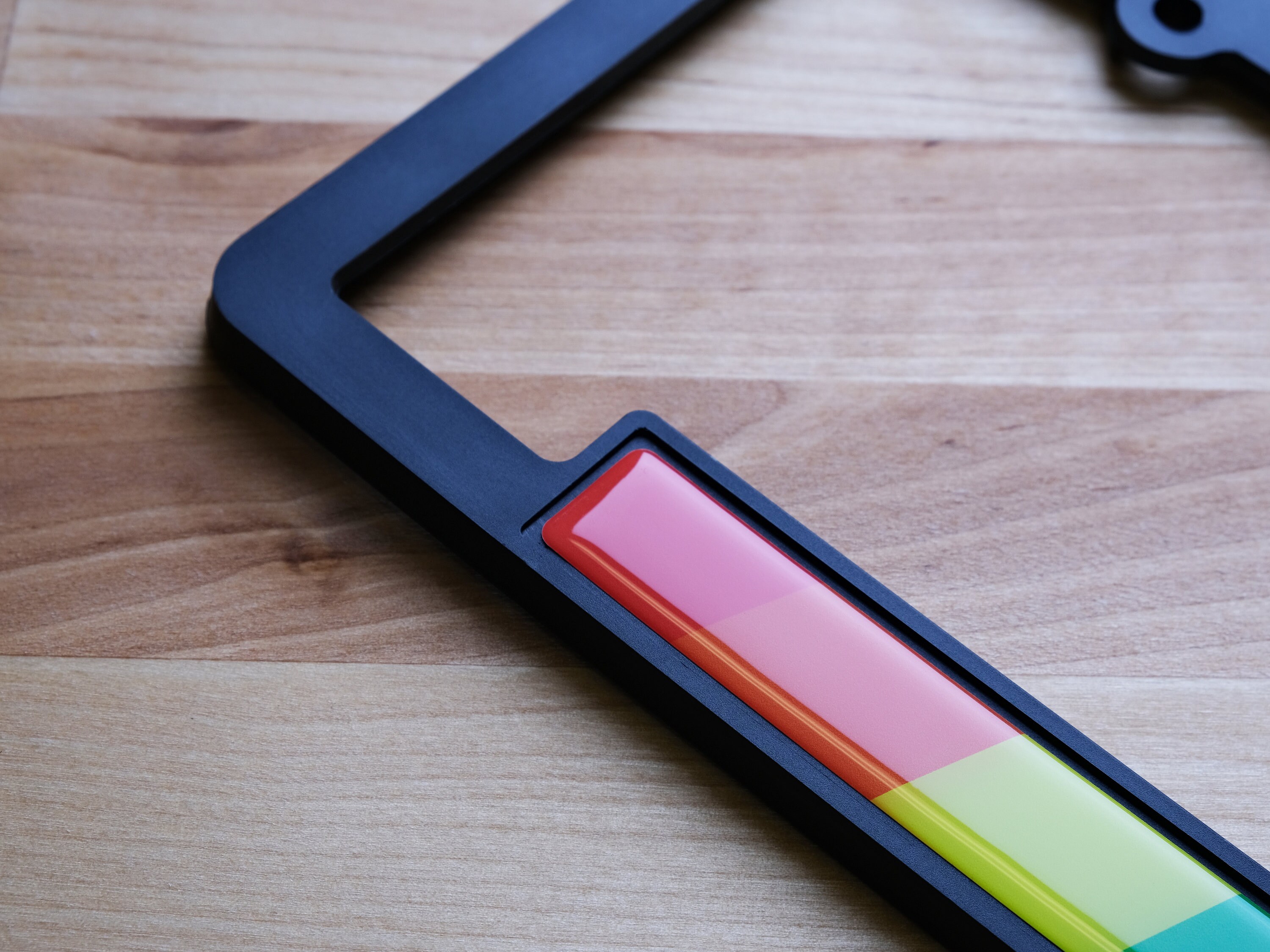 Classic LGBTQ Rainbow Gay Pride Flag License Plate Frame Classic LGBTQ Rainbow Gay Pride Flag License Plate Frame
