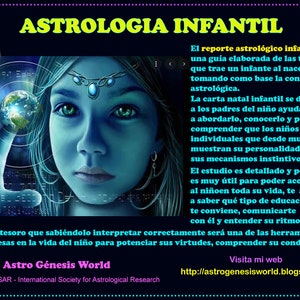 Carta Astral Infantil, Carta Natal Infantil, Lectura Carta Astral, Horóscopo Infantil, Reporte Astrológico Infantil (más en "Descripción")