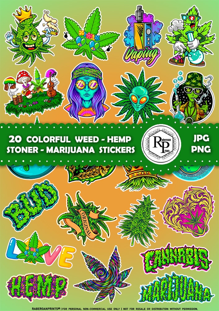 50Pcs Funny Drink Beer Sticker Pack Weed Stoner Cannabis Decal 420 Cartoon  Vinyl