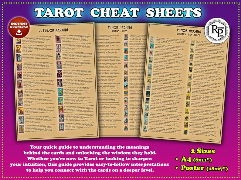Tarot Cheat Sheet Printable Tarot Card Meanings digital Download Etsy tarot-cheat-sheet-printable-tarot-card-meanings-digital-download-etsy
