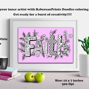 BestSeller*** Pagine da colorare Doodles "Faith" in PNG. Questa offerta è UNA in bianco e nero e UNA a colori (si prega di leggere la descrizione)