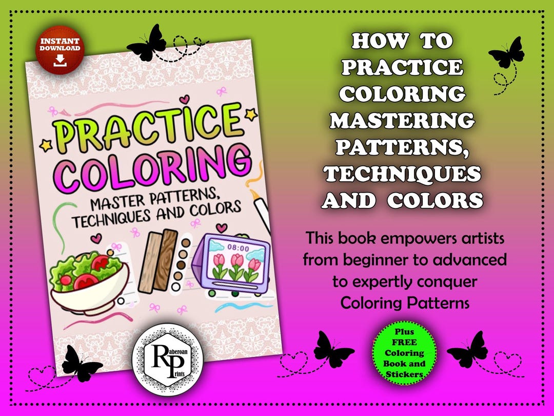 Master Color Book How to Master Coloring Practice Book + Bonus Coloring Book and Stickers ...