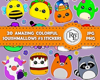 Puede incluir: 20 pegatinas digitales coloridas con varios personajes lindos, incluyendo una vaca, una abeja, un taco, una calabaza, un cactus, un tiburón, un cerdo, un gato, un mapache, un hongo y un pulpo. Las pegatinas son perfectas para agregar un toque de fantasía a tus proyectos digitales.