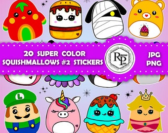 Puede incluir: 20 pegatinas digitales coloridas con varios personajes, incluyendo un unicornio, una vaca, un hongo, una princesa y una momia. Las pegatinas están diseñadas en un estilo de dibujos animados y son perfectas para agregar un toque de fantasía a cualquier proyecto.