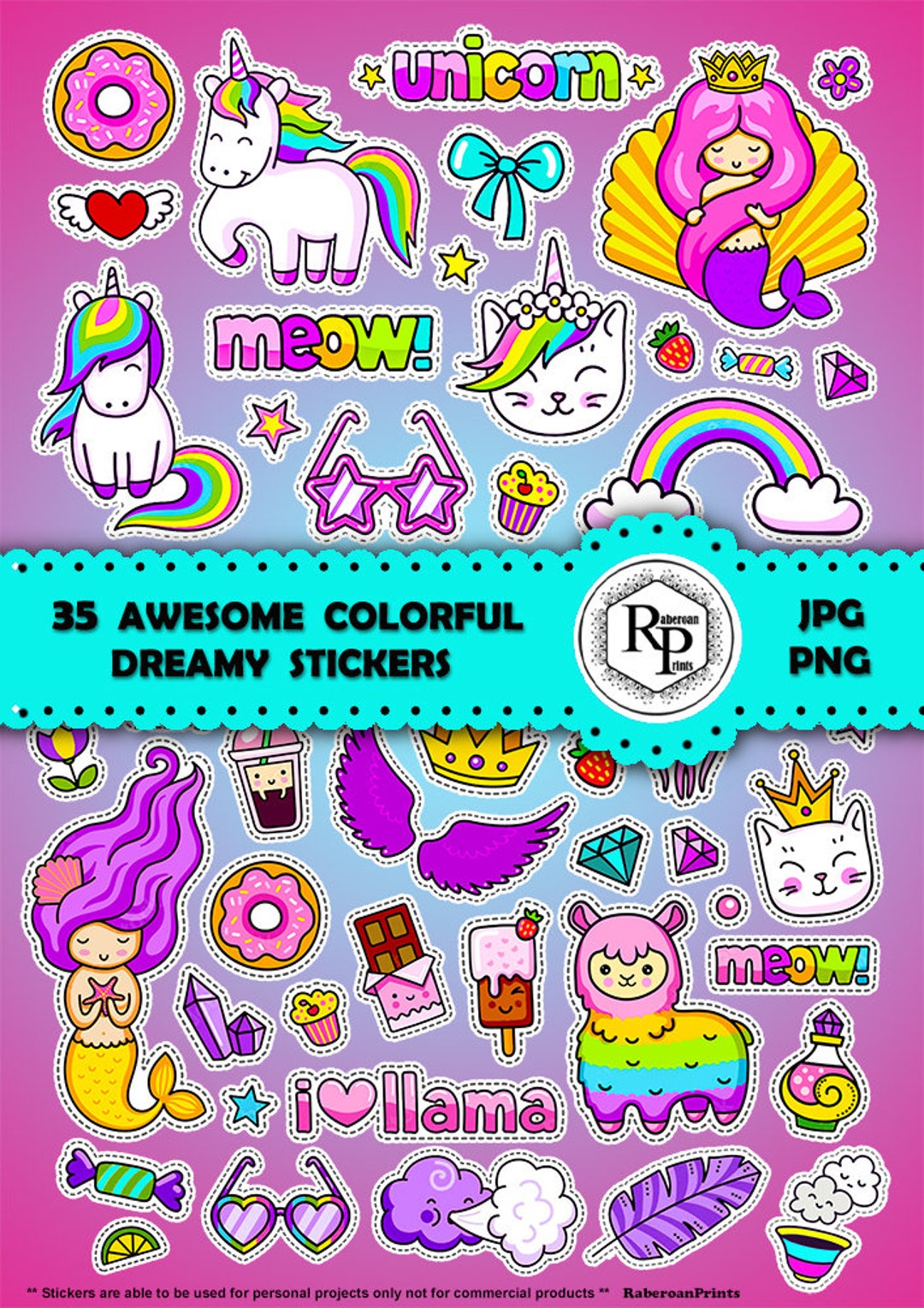 Stickers Dreamy/fantasy Sheet Plus Gift Box Template - Scrapbooking ...