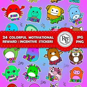 Best Seller**** Squishmallows Classroom Incentive | Motivational Reward ONE (1) Stickers Sheet plus Free Activity Book for Kids  (Read Info)