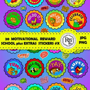 Best Seller**** Colorful Classroom Incentive | Motivational Reward ONE (1) Stickers Sheet plus Free Activity Book for Kids  (Read Info)