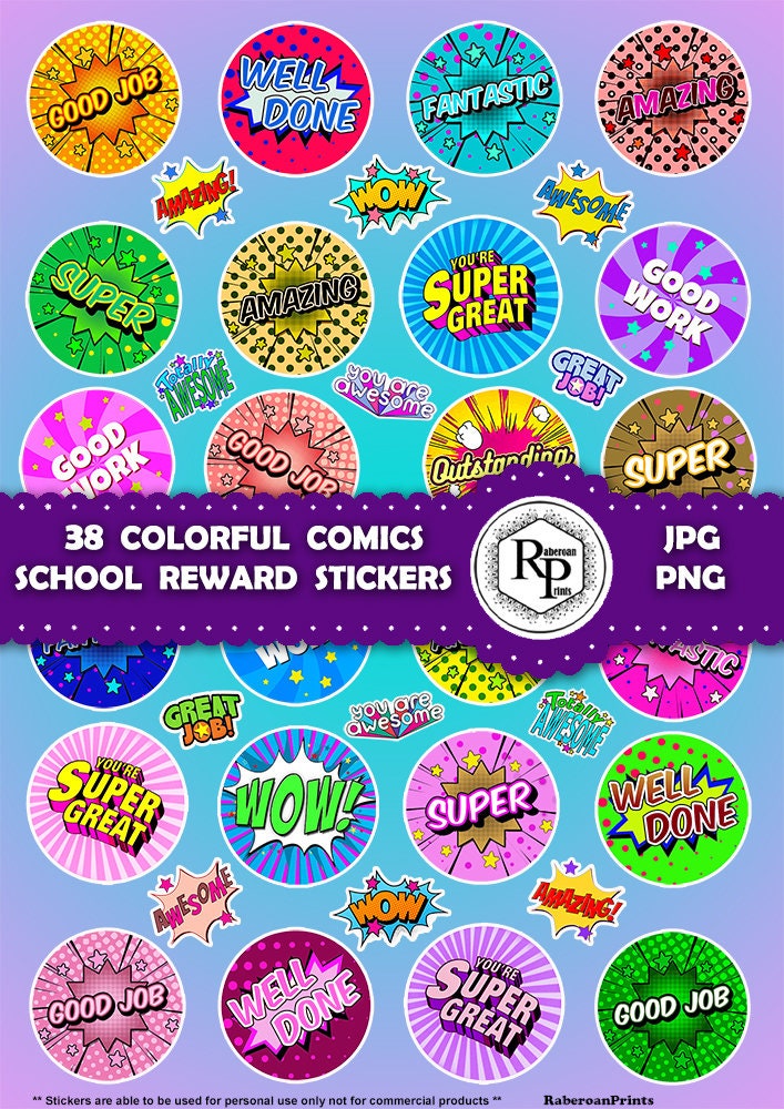 28 X Amazing Star Stickers Reward Sheet Teacher Sticker Stars Cute Kawaii  Illustration Children Teachers Rewards Prize Well Done Stationery 
