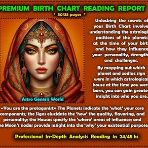 BestSeller*** Full Natal Birth Chart + In-Depth Analysis -  Birth Chart Report - Birth Chart + Forecast/Predictions (Read more Info below)