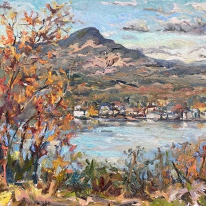Blackberry Beach View to Stevenson - Original - Plein Air Oil Painting 16 x 20 inches