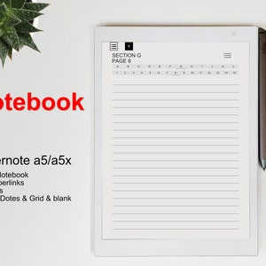 SuperNote Templates,Supernote A5/A5x Digital Notebook