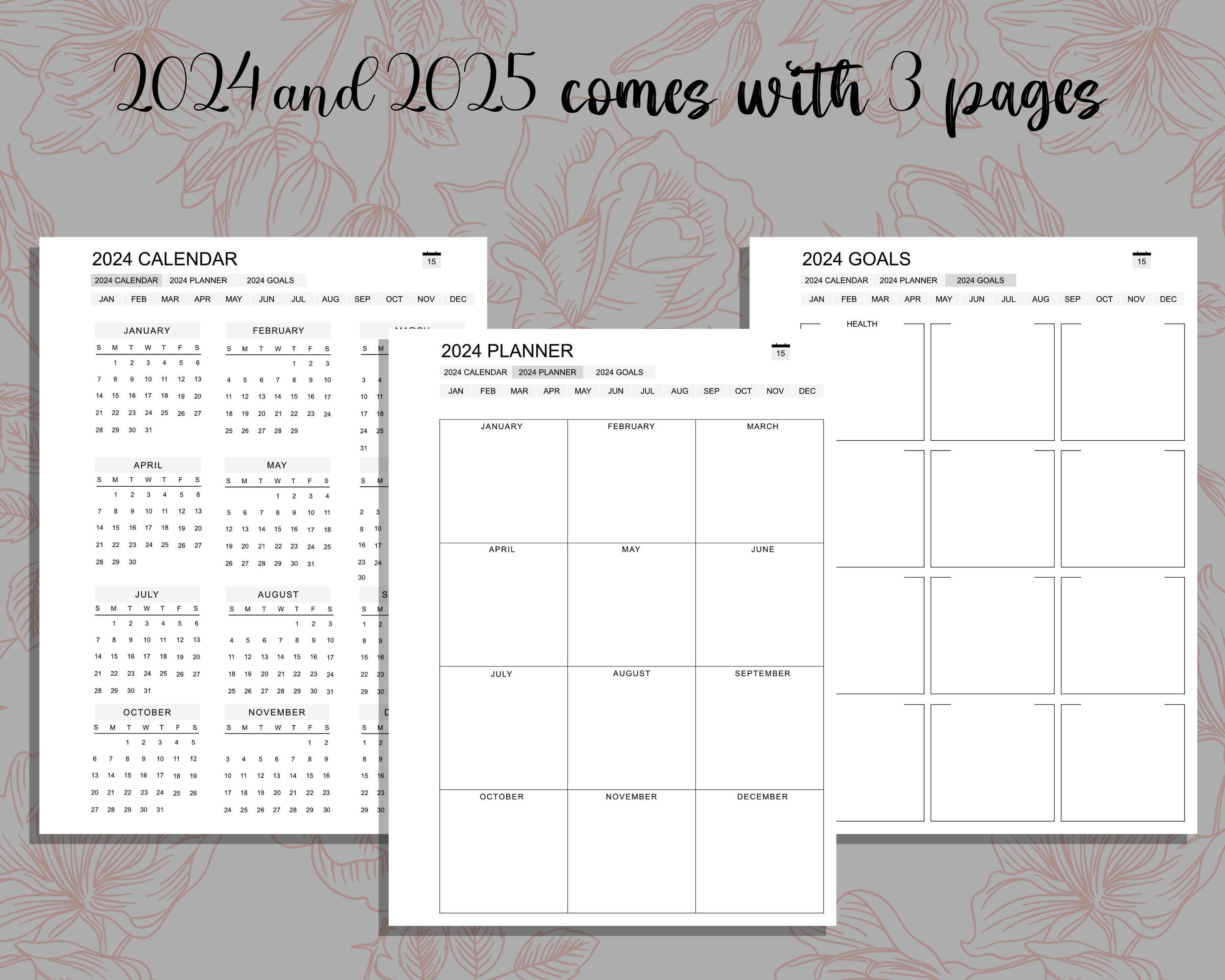 Remarkable 2 Digital Planner 20242025, Remarkable 2 Templates Yearly