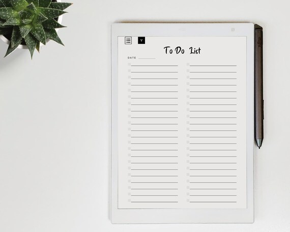 Supernote A6X/A6 Templates, Supernote A5X/A5 To-do List