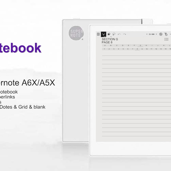 Supernote A6x A5x Etsy Australia