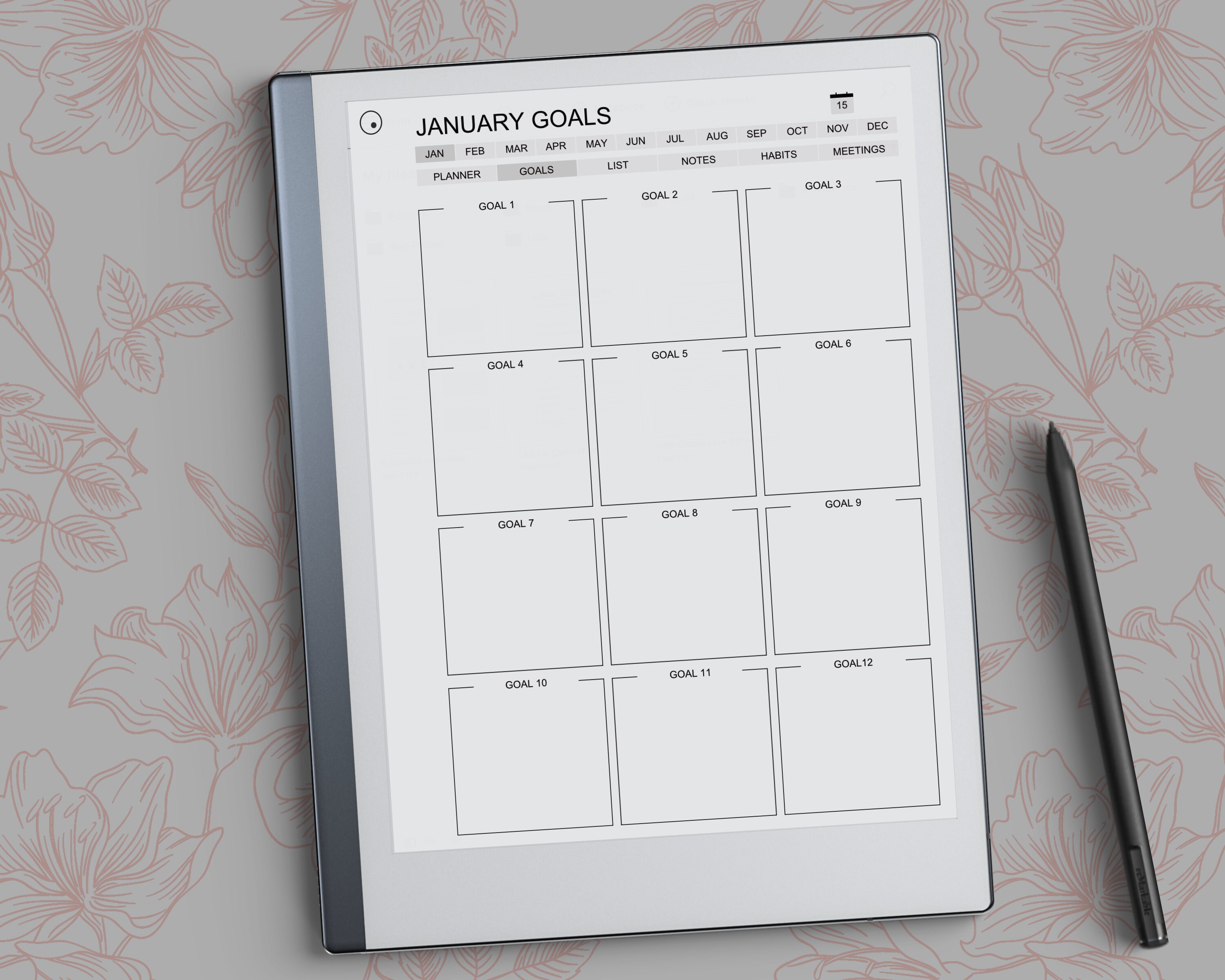 Remarkable 2 Digital Planner 20242025, Remarkable 2 Templates Yearly ...