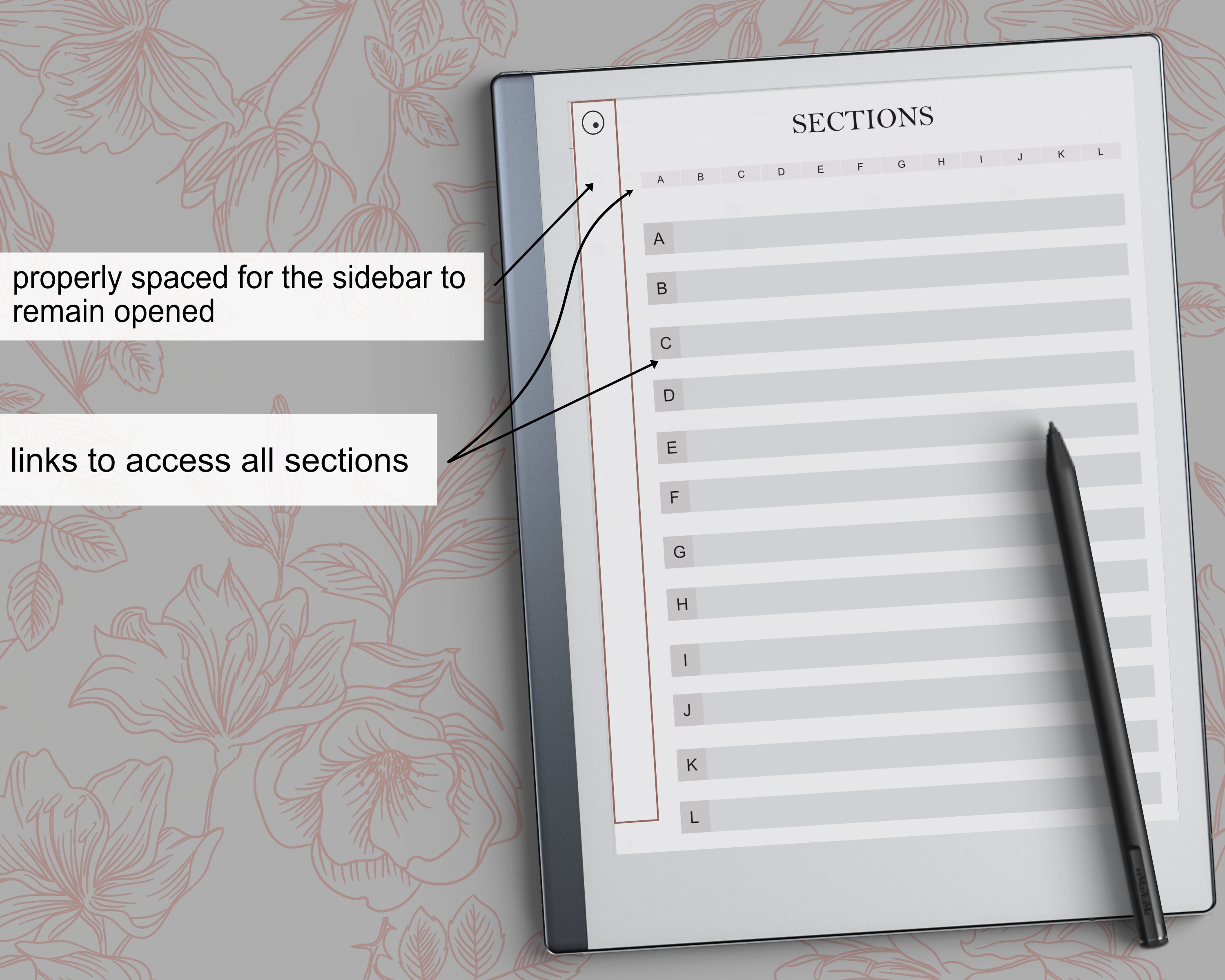Notebook Templates for Remarkable 2 | 3 Layouts | Hyperlinked PDF ...
